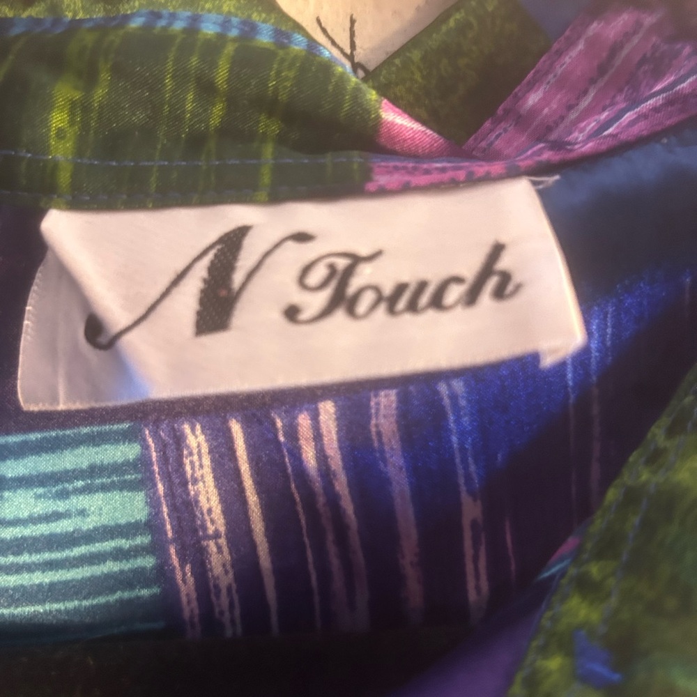 Colorful Patchwork Button-Up Shirt - Picture 3 of 3